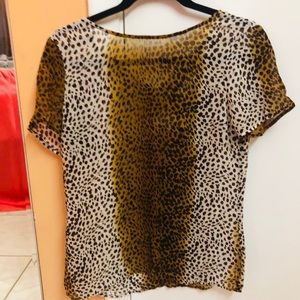 Cheetah print t shirt. Size 4